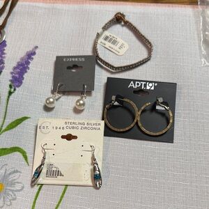 4 Piece Jewelry Lot All Brand New with Tags! Including Express and Apt 9!!! NWT